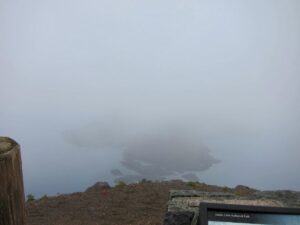クレーターレイク国立公園 濃霧
